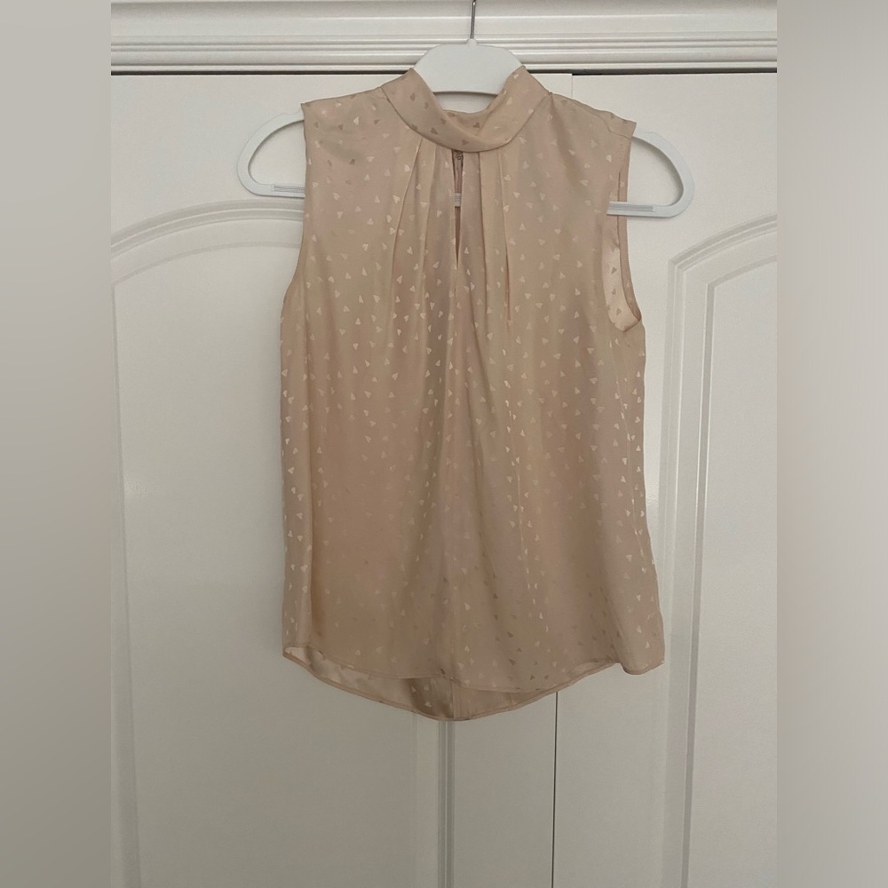 100% silk Rebecca Taylor heart tank blouse Size Small
